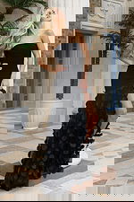 fitted and flare black dress 49344