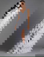 v neckline ruched dress with bow details 49358