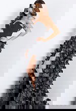 Strapless Corset Gown with 3D Petal Skirt 49384 - Image 4