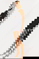 black criss cross mini dress 49413