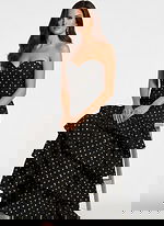 sweetheart neckline layered skirt dress 49419