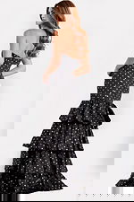 black starpless poko dot dress 49419