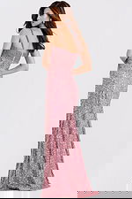 Sparkling blush pink evening gown