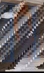 strapless fitted gown with crystal trimmed neckline and sleek shape