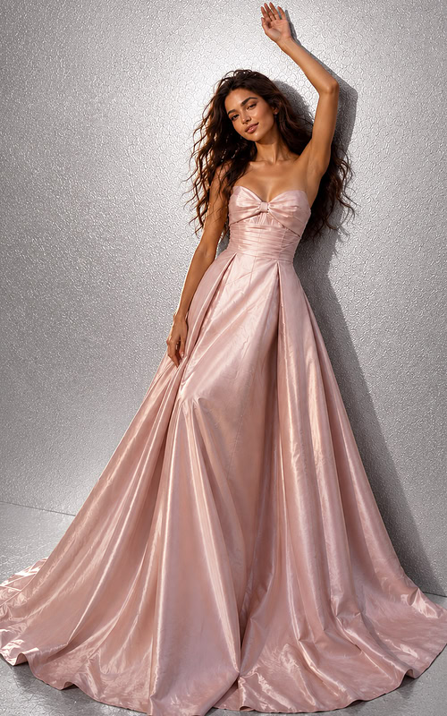 flowy a line long prom dress 49571