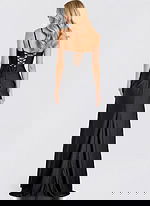 Spaghetti Strap Corset Gown with High Slit 49616 - Image 5