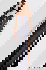 black high slit dress 49616