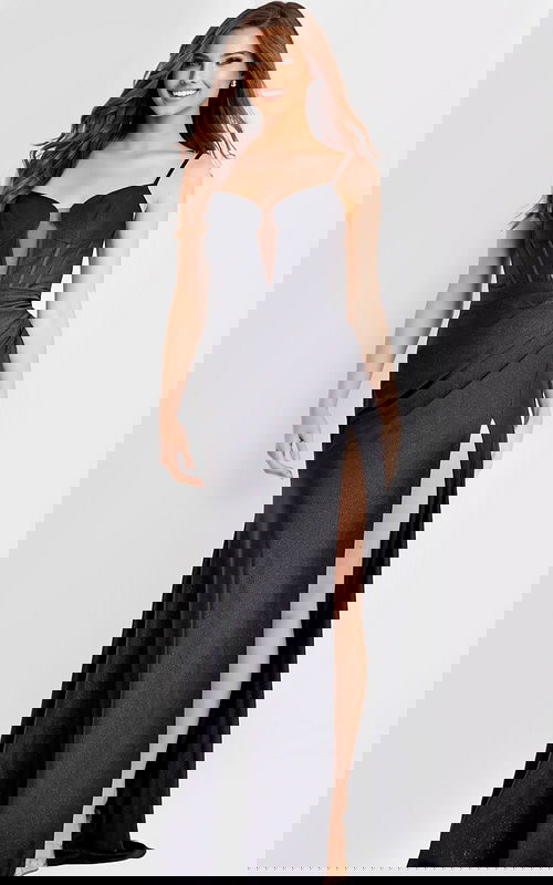 black high slit dress 49616