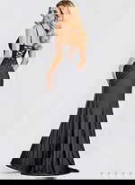 Spaghetti Strap Corset Gown with High Slit 49616 - Image 4