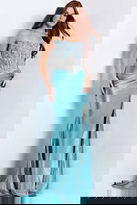 strapless sheer bodice dress 49721