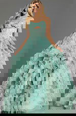 ruffled print dress 49777