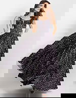 Polka Dot A-Line Gown with Lace Up Back 49774 - Image 10