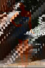 strapless floral fit and flare dress 49804