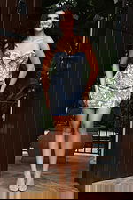 short fitted dress with bow detail on the bust 49805