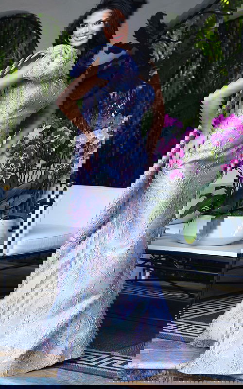 one shoulder mother of the bride dress with bow detail on the shoulder 49847