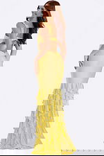 backless yellow dress 49897