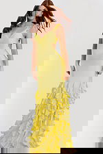 cut out yellow dress 49897