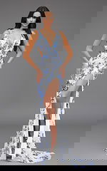 blue cut out dress 49995