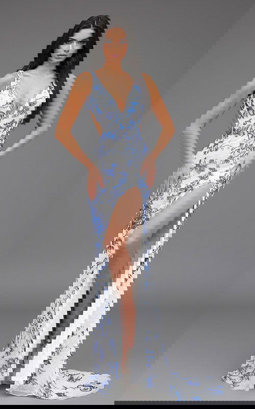 blue cut out dress 49995