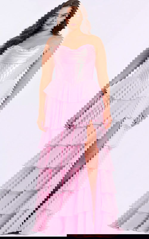 Strapless Pink Ball Gown 50234