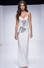 white and silver embellished dress 50236