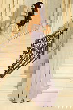 beaded gown with corset bodice 50238