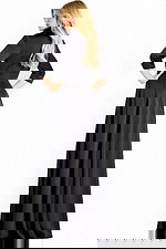 black long sleeves evening dress 50262