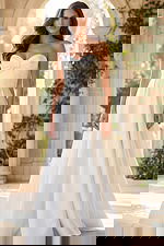 Strapless bridal gown with oversized back bow