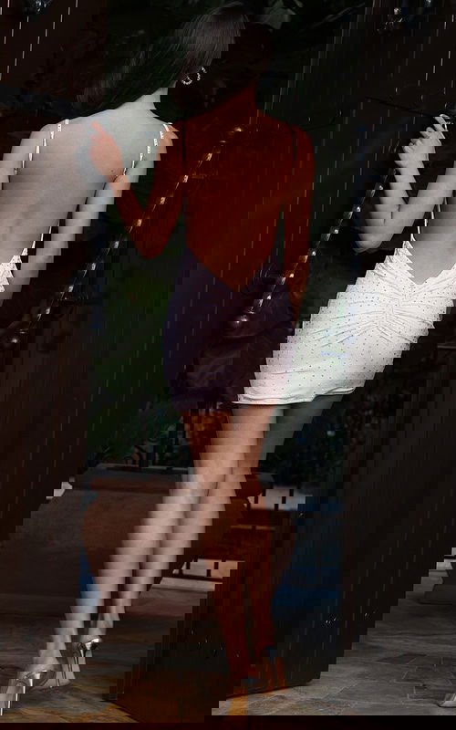 sexy backless short pink dress 51550