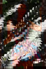 Strapless metallic jacquard mini dress with structured corset bodice and bubble skirt