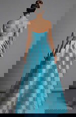 Strapless Brocade Corset Mini Dress With Full Skirt 51693 - Image 2