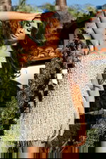 Jovani 52609 nude silver strapless mini dress fully covered in vertical beaded fringe with sequin and crystal embellishments