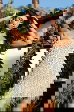 Strapless Beaded Mini Dress With Fringe Hem