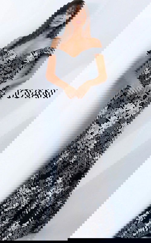 off the shoulder print dress 61380