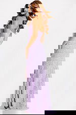 back of sequin purple dress D5600