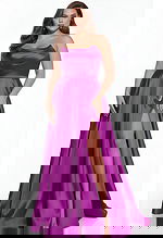 strapless high slit dress D5822