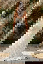 back of lace mermaid wedding dress JB02836