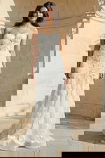 lace mermaid ivory wedding dress JB02836