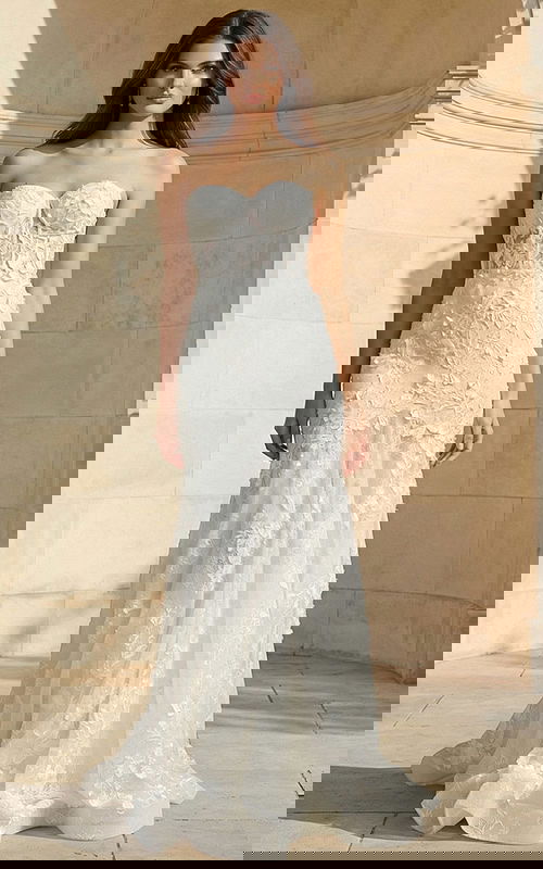 lace mermaid ivory wedding dress JB02836