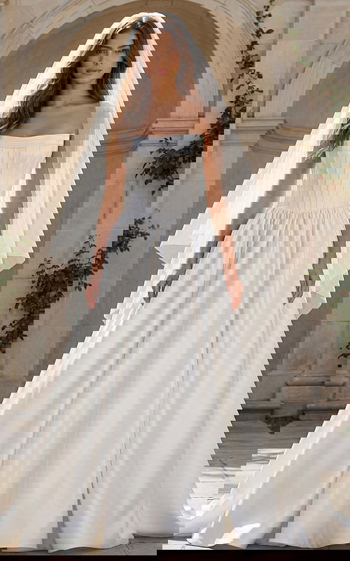 simple a line starpless dress JB40784