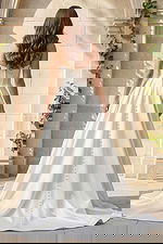 back of white corset bodice ball gown JB40825