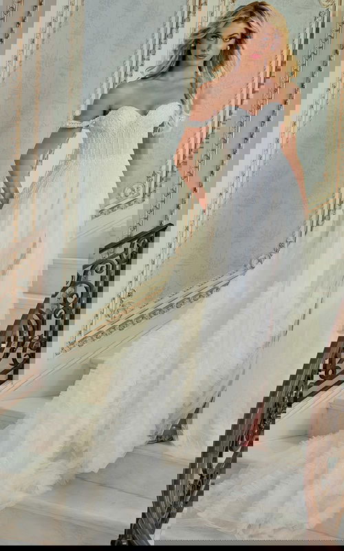 sweetheart neckline tulle off the shoulder wedding dress JB41159