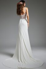 V Neckline Sheath Wedding Dress JB4222