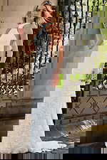 halter neckline wedding dress with side sheer panels JB42770