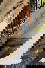 lace back fitted dress JB42770