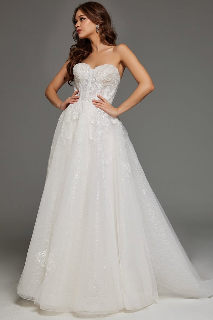 Jovani JB42346 - Strapless Seamed Bodice Bridal Gown main image 0