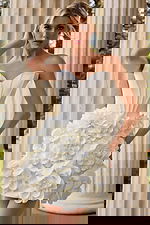 corset bodice ruffled detail short dress JB44284