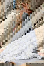 v neckline mermaid strapless dress JB45121