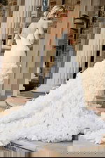 Strapless Mermaid Wedding Dress with 3D Floral Skirt JB45121 - Image 2