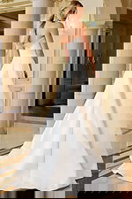 beaded fit and flare long wedding dress JB45132